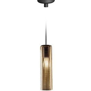 Homemania Hanglamp Clio, zwart, honing van glas, 8,5 x 8,5 x 31 cm, 1 x E27, max. 57 W, 1050 lm, 2700 K, 220-240 V