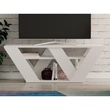 TV Meubel - Stijlvol Wit - 110x40x30cm - Melamine Afwerking