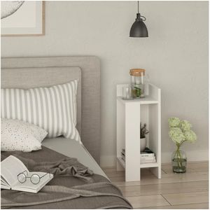Nachtkastje - Wit - Duurzaam Melamine - Ruimtebesparend 25x60x27cm