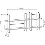 Woody Fashion Witte Wandplank | 150x70x22 cm | 18mm Dikte
