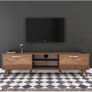 Arabic House Tv-Meubel Amokh Melamine Walnoot Naturel - Spaanplaat/Melamine - 48,6x180cm
