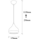 Asir Kroonluchter Zwart Koper