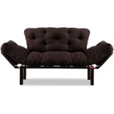 Asir - bankbed - slaapbank - Sofa - 2-zitplaatsen - Bruin - 155 x 70 x 85 cm