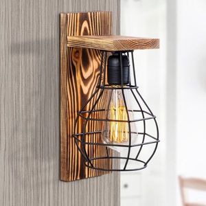 Opviq - Erebos 121-A - Wandlamp - Zwart - Hout