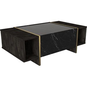 Salontafel - Zwart & Goud - 103,8x37,3x60cm - Melamine - Stijlvol & Multifunctioneel