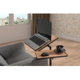 Laptoptafel Sapphire | 45,5 x 67 x 87 cm | Metalen Frame | Kleur: Atlantic Pine Black