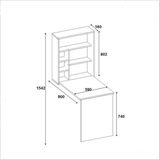 Asir Studiebureau - Wit - 100% Melamine Gecoat Spaanplaat - Afmetingen 59x74x90 cm