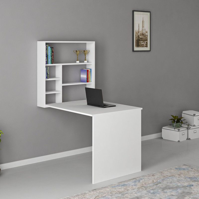 Asir Studiebureau - Wit - 100% Melamine Gecoat Spaanplaat - Afmetingen 59x74x90 cm