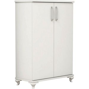 Asir - Schoenenkast - Wit - 72 x 100 x 32,5 cm - Organiseer je schoenen