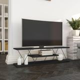 TV Meubel - Antraciet & Grijs - 120x33x30cm - Melamine - Stijlvol en Functioneel Design