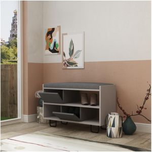 Schoenenkast TROY 54x84 cm grijs/antraciet