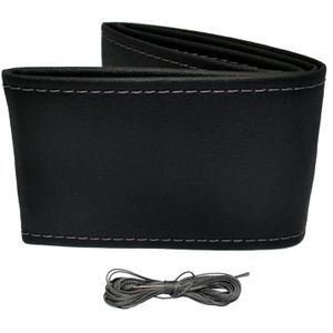 Otom - Classic - Stuurwielhoes - Zwart - PVC Leder - Grijs Stiksel