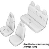 Universele Stoelhoezenset - Zwart/Blauw - Suede/Leder/Stof - 11-delig