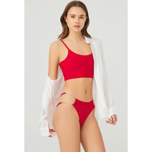 Infinity- Tulle Brazilian Women Panty with Adjustable and Double Chain Stripes- L- Cadeau
