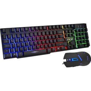 Inca Gaming toetsenbord IKG-448 incl. muis, RGB, Duitse layout detailhandel (DE, Bedraad), Toetsenbord, Zwart