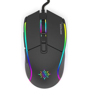 Inca - RGB Macro Gaming Muis - Zwart - Bedraad - Ergonomisch Ontwerp