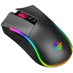 Inca - RGB 7D Macro Gaming Muis - Grijs - Zwart - Bedraad