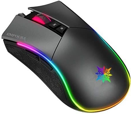 Inca - RGB 7D Macro Gaming Muis - Grijs - Zwart - Bedraad
