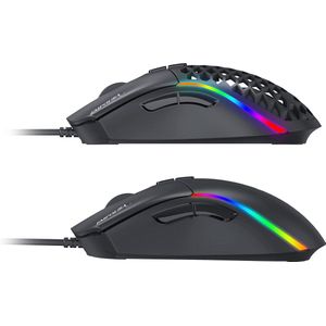 Inca - RGB 6 Led - Gaming Muis - Zwart - Bedraad - 10000 DPI