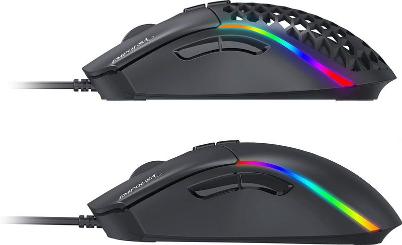 Inca - RGB 6 Led - Gaming Muis - Zwart - Bedraad - 10000 DPI