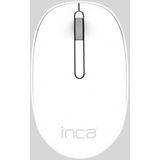 Muis RF Draadloos Ergonomisch 1200 DPI 2,4GHz draadloze muis Wit - wit INCA-122
