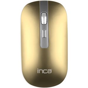 Inca - IWM-531RS - Draadloze Muis - Geel - Batterij - Metallic