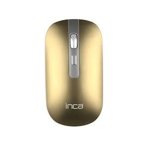Bluetooth en draadloze 2.4G draadloze optische muis oplaadbaar 800-1200-1600 goud - goud IWM-531RS