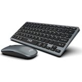 INCA - 125 - Draadloos Toetsenbord en Muis - Zilver - Oplaadbare Batterij