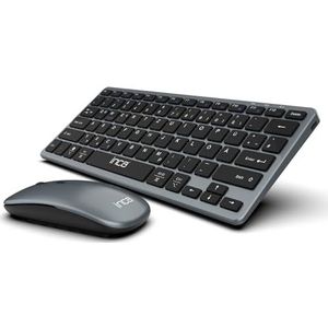 INCA - 125 - Draadloos Toetsenbord en Muis - Zilver - Oplaadbare Batterij