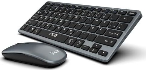 INCA - 125 - Draadloos Toetsenbord en Muis - Zilver - Oplaadbare Batterij