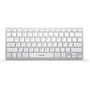 Slim toetsenbord oplaadbaar toetsenbord Bluetooth 5.0 - zilver INCA-126