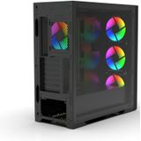 Inca - EMG-17XB - PC-behuizing - Zwart - 4-mm T-Glass Zijwand