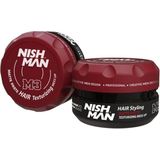 NISHMAN - M3 Haarstylingswax - Matte Paste - 100g - Matte Afwerking - Flexibele Hold