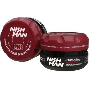 NISHMAN - M3 Haarstylingswax - Matte Paste - 100g - Matte Afwerking - Flexibele Hold