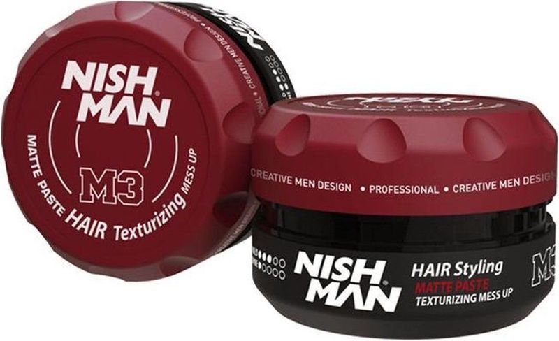 NISHMAN - M3 Haarstylingswax - Matte Paste - 100g - Matte Afwerking - Flexibele Hold