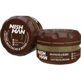 NISHMAN - Baard- en Snorstylingbalsem - 100ml - Lichte Hold - Natuurlijke Verzorging
