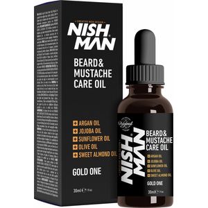 Nishman - Beard & Moustache Care Oil - Gold - 30 ml - Verzorgingsolie