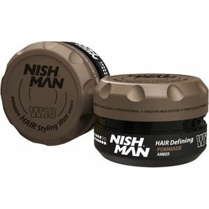 NISHMAN W10 Hair Styling Wax Pomade Amber 100 ml