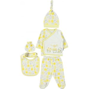 5-delige baby newborn kledingset - Fopspeenkoord cadeau - Newborn set - Little Chick Babykleding - Babyshower cadeau - Kraamcadeau