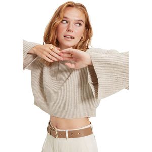 Sweater - Grijs - 100% Acryl - Oversized Ronde Hals Lange Mouw