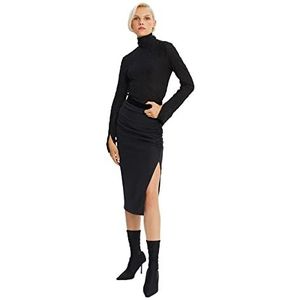 TRENDYOL Vrouw Midi Bodycon Potloodrok geweven rok, zwart, 42