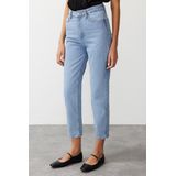 Trendyol TWOSS20JE0108 Volwassenen Vrouwen Jeans single - Blauw
