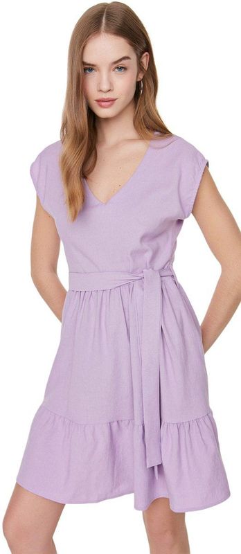 TRENDYOL - Cocktailjurk - Kaki - 100% Polyester