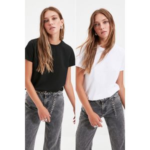 Trendyol TWOSS20TS0141 Volwassenen Vrouwen T-shirt 2 - Veelkleurig