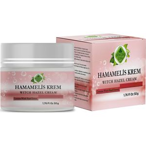 HAMAMELIS CREAM - Voor Huidaandoeningen En Verwondingen - 100% Natuurlijke Kruidenformule - Ideaal Voor Aambeien, Spataderen, Uitslag, Eczeem - Toverhazelaarextract - Ontstekingsremmend - Witch Hazel Cream - 50 ml