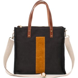 hcanss Canvas Shopper Bag Boodschappentas / Draagtas voor Dames (Antraciet)