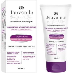 Jeuvenile Laboratoires  | Hyaluronzuur | Detox Effect | Hydraterende Gezichtsreiniging Gel | Parabenen Vrij | Non comedogeen | Dermatologisch Getest | 150 ML