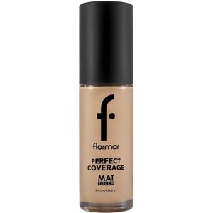 flormar Perfect Coverage Mat Touch Foundation Matterende Make-up voor Gemengd tot Vette Huid Tint 301 Soft Beige 30 ml
