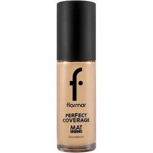 flormar Perfect Coverage Mat Touch Foundation Matterende Make-up voor Gemengd tot Vette Huid Tint 303 Classic Beige 30 ml