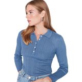 Trendyol - Geribbelde Gebreide Trui - Roze